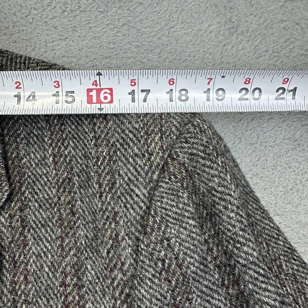 Vintage Clipper Craft Harris Tweed Sport Coat Mens 42L Herringbone‎ Scotland
